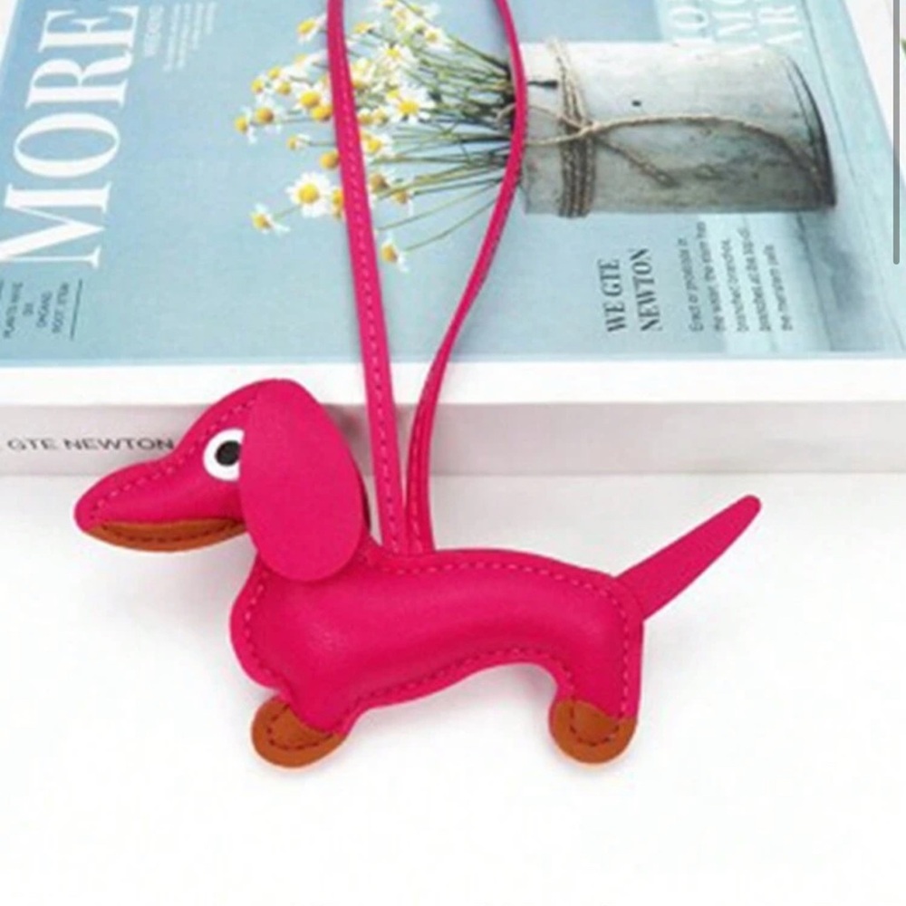 Pink Dachshund Key Holder